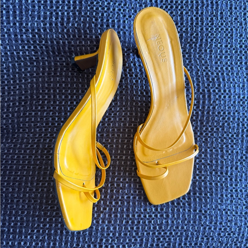 Neous Orange Strappy Heels - Picture 4 of 11